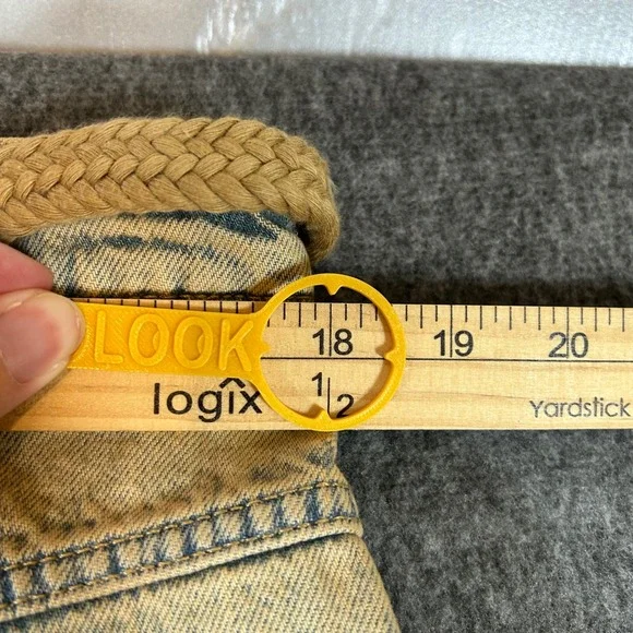 We The Free Moxie Low Slung Pull On Barrel Jeans Acid Wash 30L Fits 36x28 Y2K - Picture 7 of 8